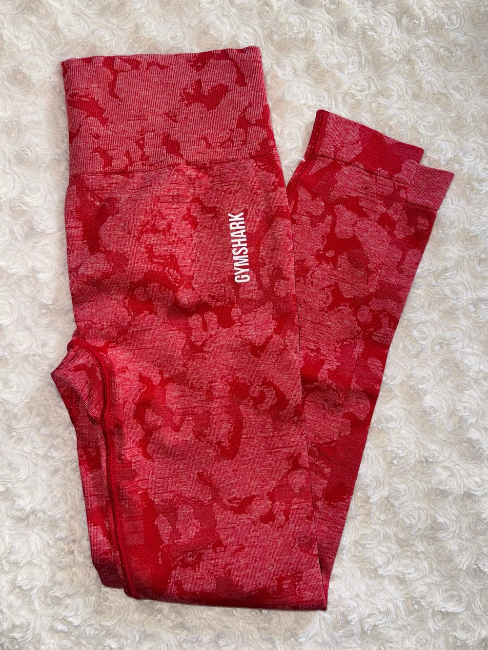 Gymshark Red Camo Seamless Leggings - Size Small